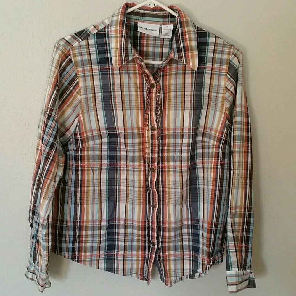 Alfred Dunner plaid blouse